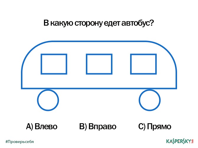 Загадка в какую сторону едет автобус картинка ответ