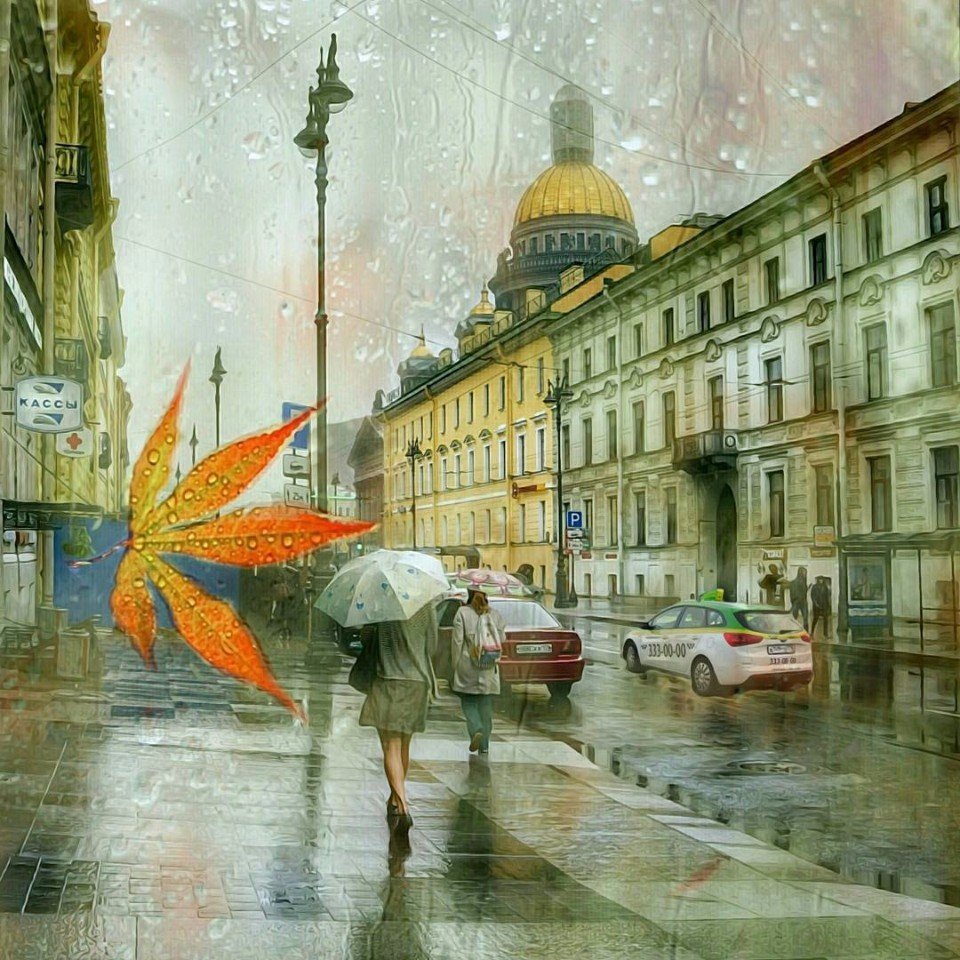 Открытки осенний петербург